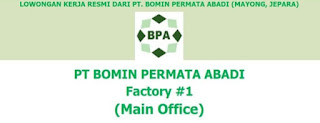 Loker IT Inventory PT. Bomin Permata Abadi Jepara