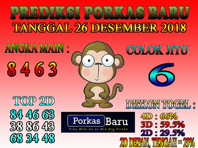 Prediksi Togel Porkas Baru 26 Desember 2018