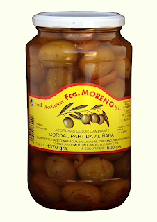 Aceituna gordal partida aliñada