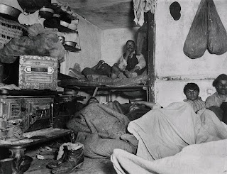 Jacob Riis, lodgers in a crowded tenement