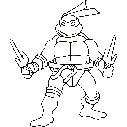 Ninja Turtle Coloring Page