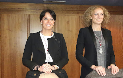 Las concejalas del Grupo Municipal Ciudadanos del Ayuntamiento de Ponferrada (León), Rosa Luna y Ruth Santín.