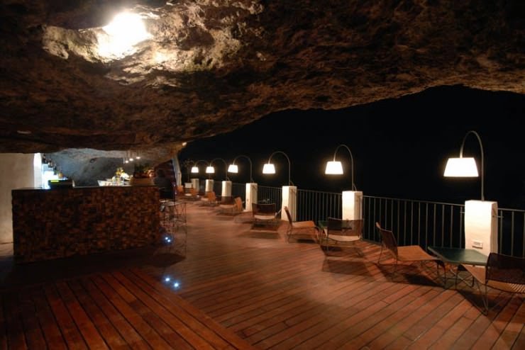 The Seaside Restaurant Inside a Cave in Italy