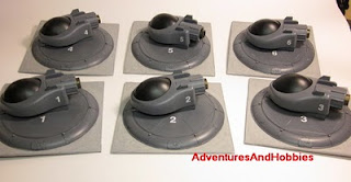 Tac Fighter Squadron on landing pads Science Fiction war game terrain and scenery