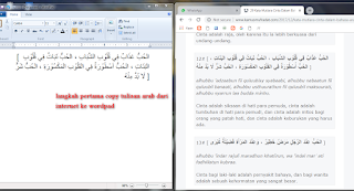 copy paste tulisan arab ke wordpad