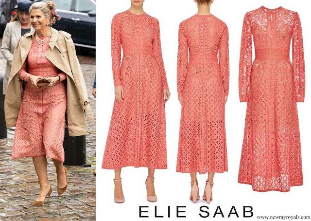 Queen Maxima wore Elie Saab Guipure Lace Dress
