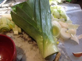 chopped leeks