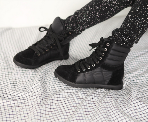 Quilt Point High Top Sneakers