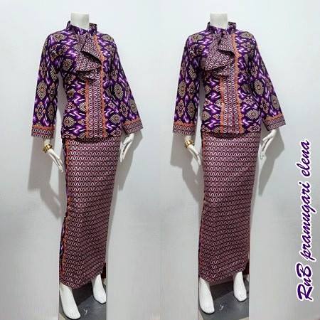  Baju  Model  Pramugari  Dasi Elena Batik  Bagoes Solo