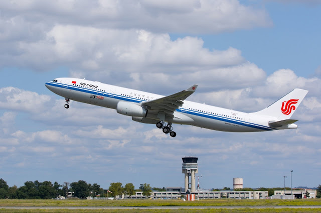 Airbus A330-300 of Air China During Maiden