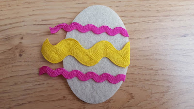 Felt and ribbon Easter egg ornaments