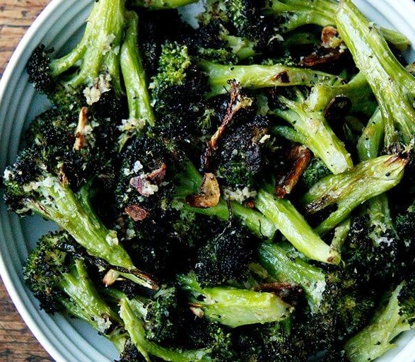 Ina Garten’s Roasted Broccoli with Garlic, Lemon and Parmesan #vegetarian #vegetables