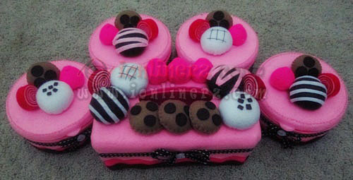 Jual Kotak / Sarung / Tempat Tisu, Toples Kue Flanel Set Karakter Kartun Sweet Ball Coco