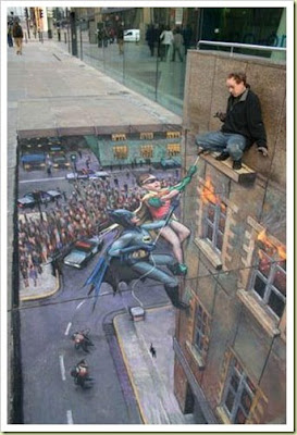 amazing 3d sidewalk art batman