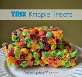 Trix Krispie Treats - fun and colorful alternative to regular Rice Krispie Treats