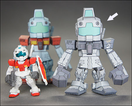 SD RGM79 White Dingo Gundam Papercraft