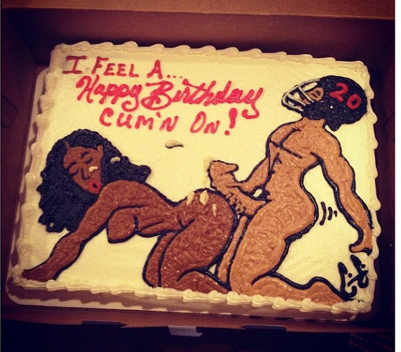 miko grimes birthday cake - Brent Grimes Got A Very NSFW Cake For His 30th Birthday Deadspin