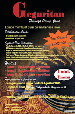 Lomba Menulis Puisi Jawa