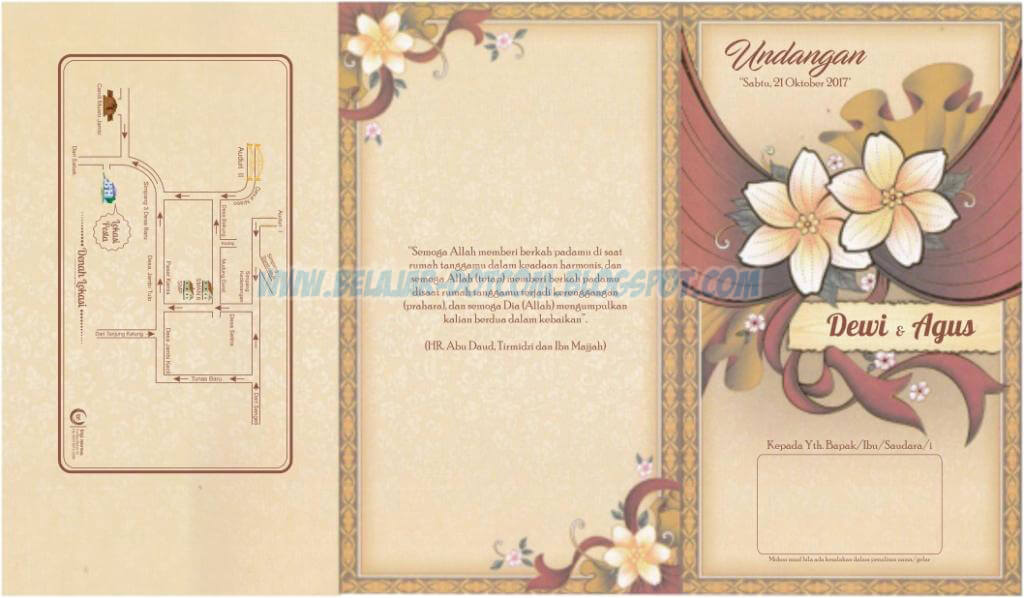 Download Desain  Undangan  Pernikahan Siap Edit  ERBA 88140 