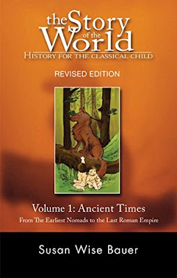 Homeschool curriculum choies for a combined first and second grade year. Selections for math, spelling, grammar, copywork, science, geography, and history. Based on recommendations from The Well Trained Mind.
