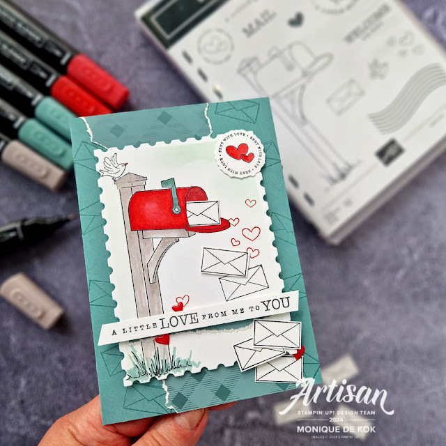 Stampin met Monique, Sending Love, zelfgemaakte kaart, #GDP429, Stampin  Up!