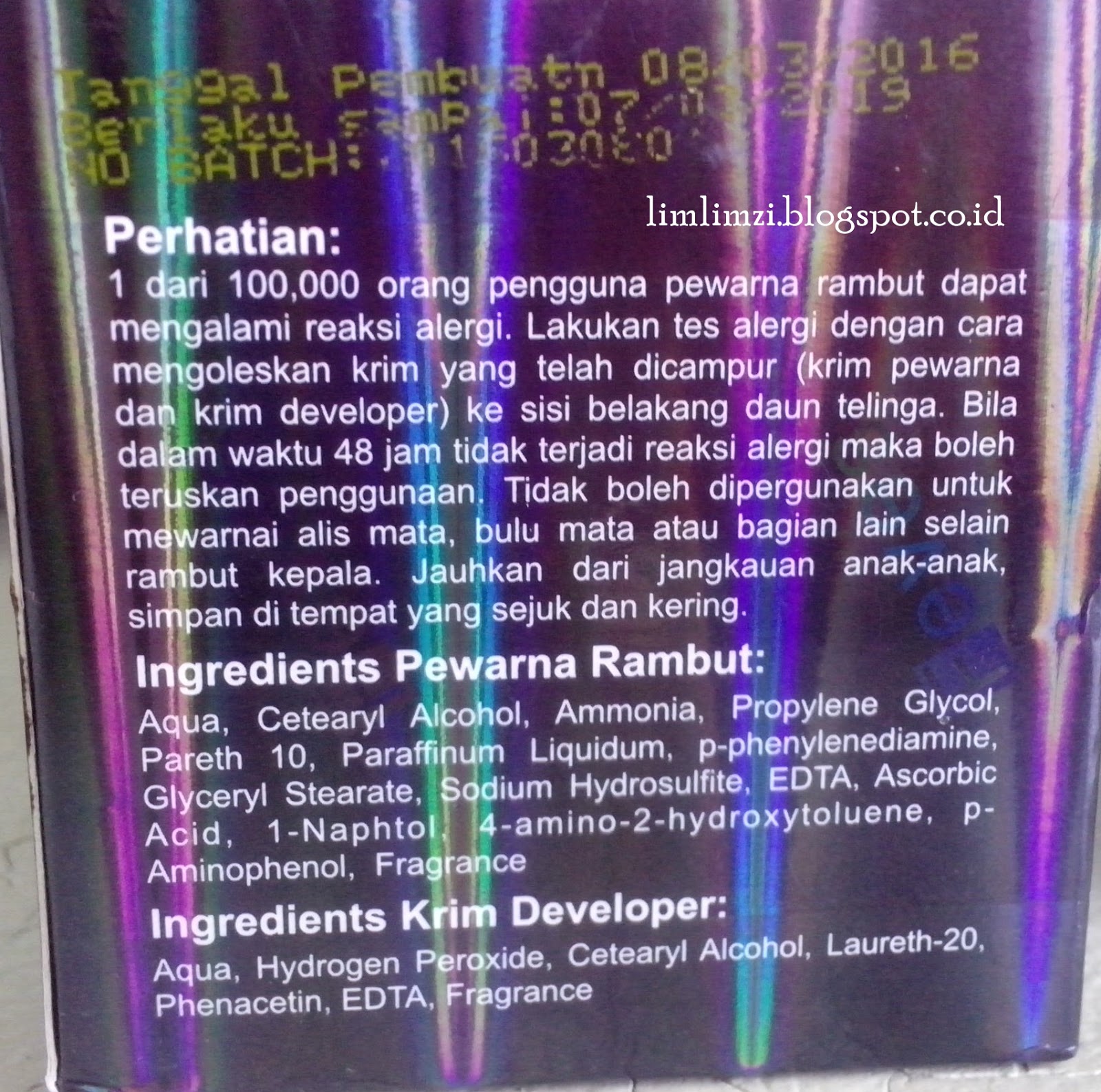  REVIEW Cat Rambut Feves  Color Cream 5 8 Purple Red