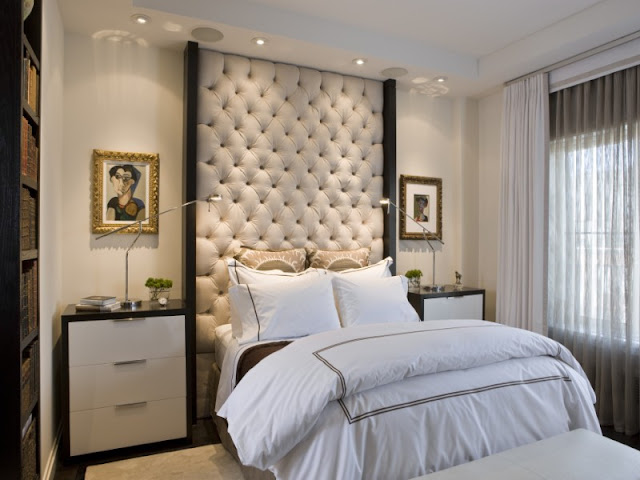 Photo of beautiful small bedroom interiors