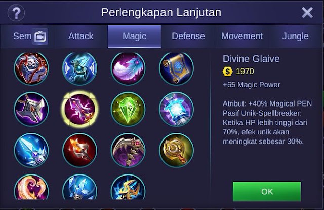 Divine Glaive Mobile Legends Bang Bang