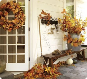 decor for front door fall leaves