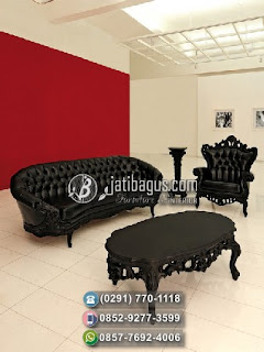 Kursi Sofa Ukir Hitam