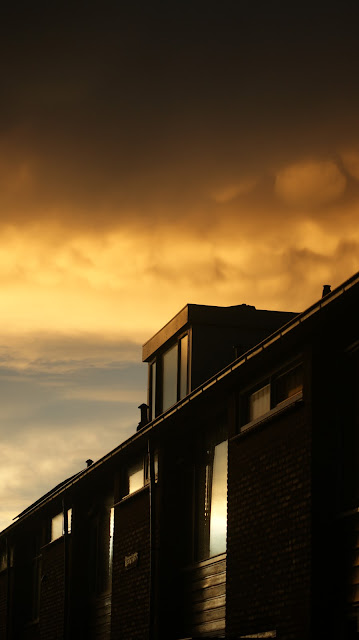 Storm Louis wolken boven Veenendaal