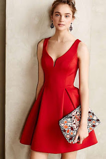 red sensual dress