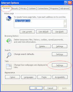 IE7 Internet Options