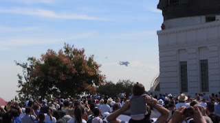 Space Shuttle Endeavor as seen from Griffith Observatory