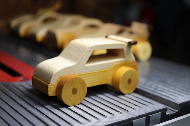Wooden Toy Car Hot Rod Roadster Mini Van From The Speedy Wheels Series
