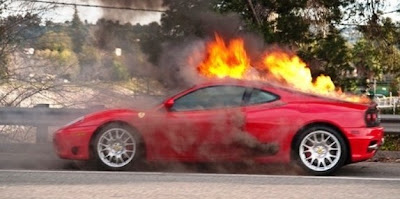 Ferrari F360 burned in the U.S.