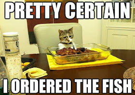 30 Funny animal captions - part 18 (30 pics), cat meme, pretty certain i ordered a fish