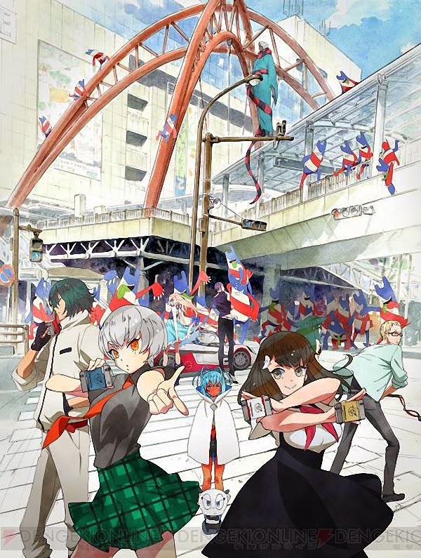 Gatchaman Crowds insight bocetos de personajes