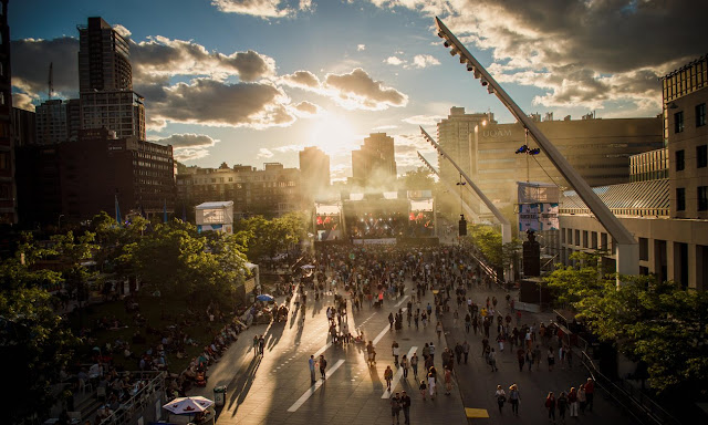  Summer in the city … Montreal explodes with festivals from May onwards. Photograph: Wassim karaouli