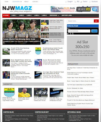 Template Blog Berita & Majalah Online SEO Friendly