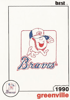 1990 Greenville Braves logo card
