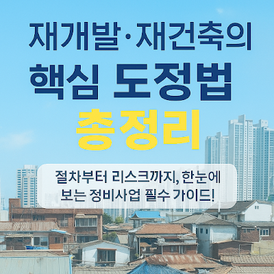 재개발과 재건축의 뼈대, 도정법 총정리