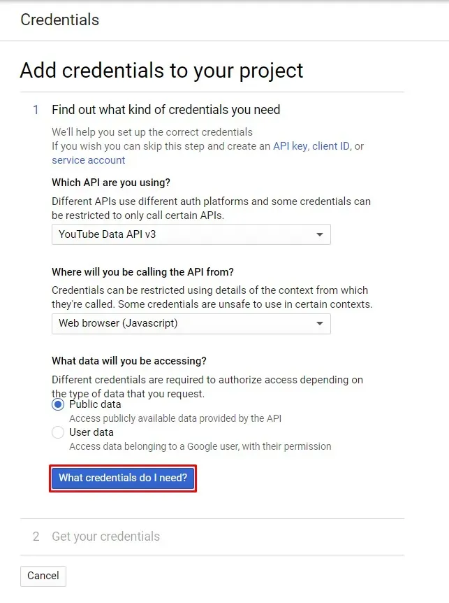 add-credentials-to-project