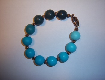 Pulsera degradados turquesas