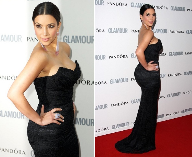 Hot Kim Kardashian at the Glamour Women of the Year Awards 2011