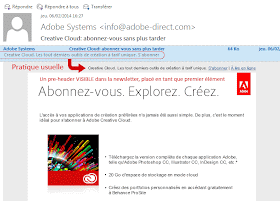 pre-header et emailing marketing Adobe - tendance emailing et newsletter 2015 Christophe Vieira