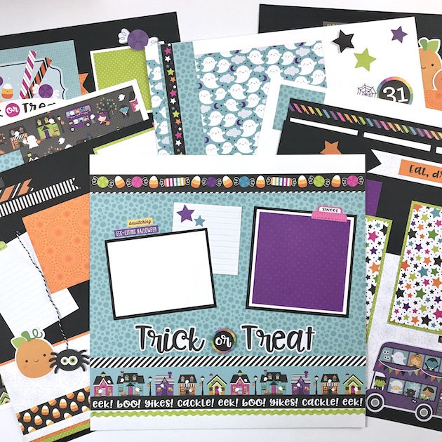 Halloween Booville Scrapbook Pages for holiday photos