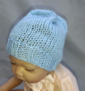 chinlet collectibles newborn baby beanie hat baby blue