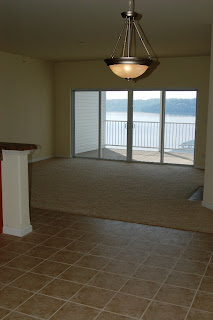 Venus 305, from the kitchen towards the family room, and the Lake beyond