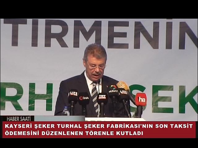 Kayseri Şeker, Turhal Şeker Fabrikası'nın son taksitini ödedi.